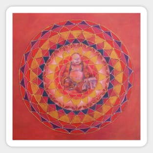 Abundance Buddha free-hand mandala Sticker